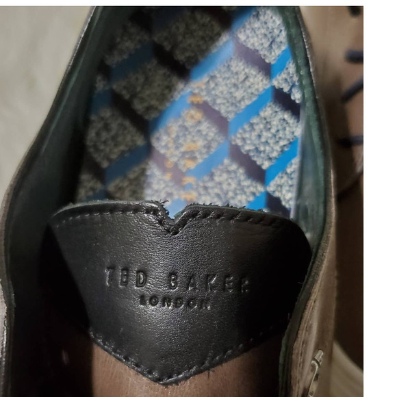 NIB Ted Baker London Leather Sneakers - Brown Size 7 - Picture 2 of 9